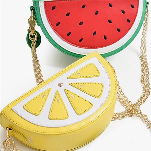 NWT New Cute Fruits Watermelon or Lemon Cross body Bags, NEW NEVER USED! RARE - Picture 2 of 9